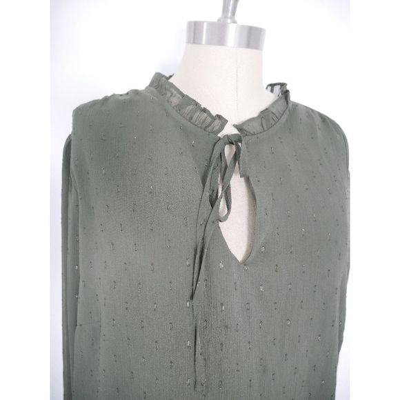 INC INTERNATIONAL CONCEPTS Women's Clip-Dot Tie-Neck Blouse XXL - Picture 7 of 11